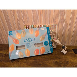 NWT Vintage Easter String Lights White Multicolor